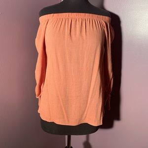 NWOT MTS On/Off Shoulder Shirt